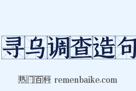 寻乌调查造句是什么意思的图片
